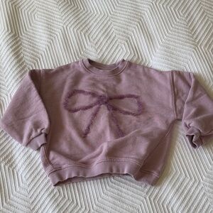 Zara Purple Bow Sweatshirt